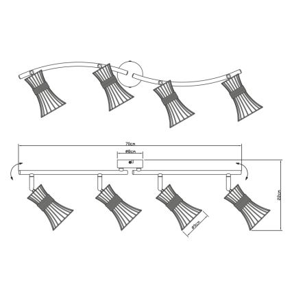 Globo - Точково осветително тяло 4xE14/40W/230V