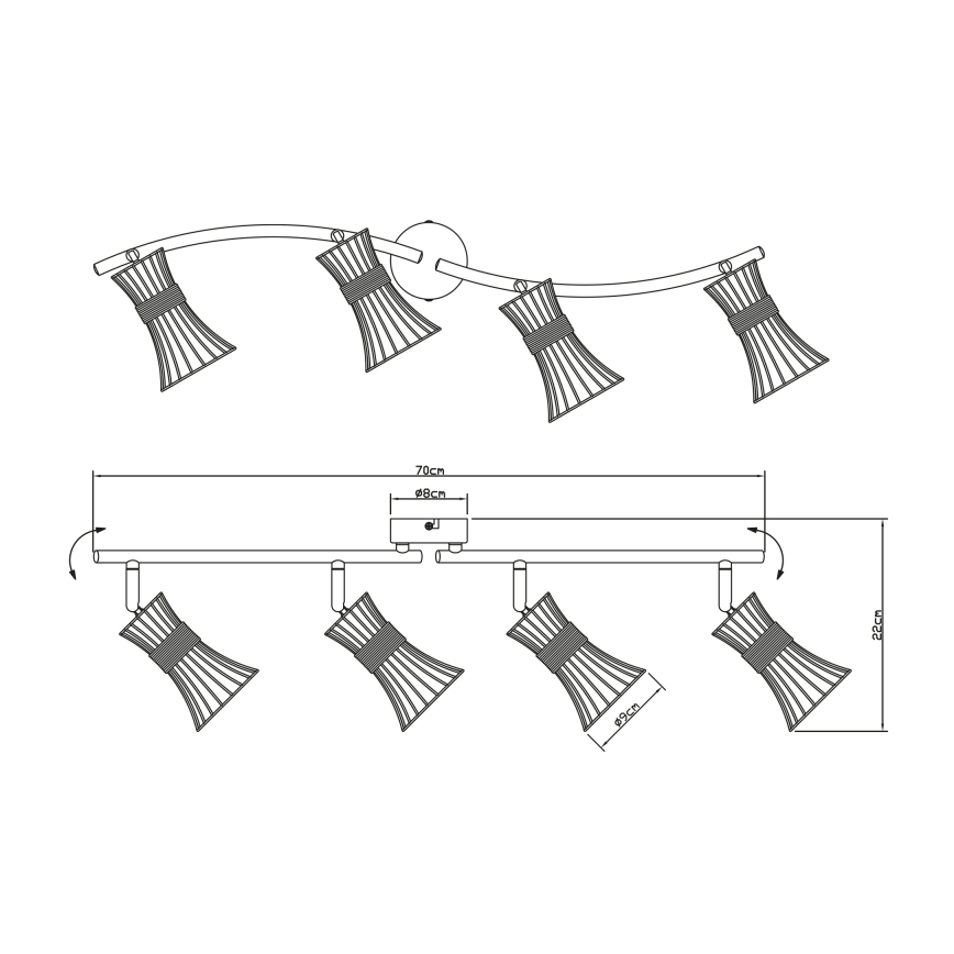 Globo - Точково осветително тяло 4xE14/40W/230V