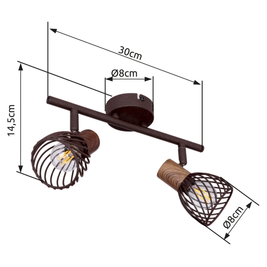 Globo - Точково осветително тяло 2xE14/40W/230V
