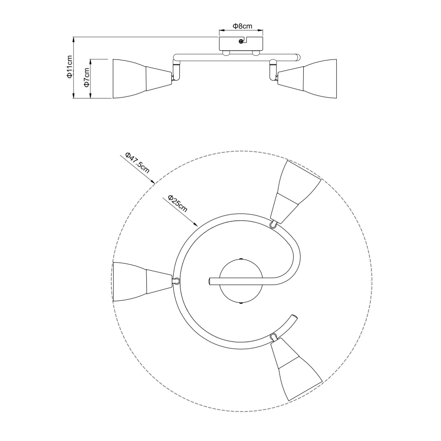 Globo - Точково осветително тяло 3xE14/40W/230V