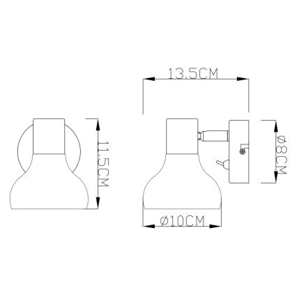 Globo - Стенна Точково осветително тяло 1xE14/40W/230V