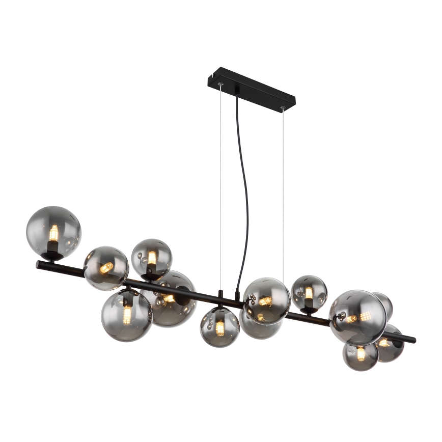 Globo - LED Пендел 13xG9/3,5W/230V опушен/черен