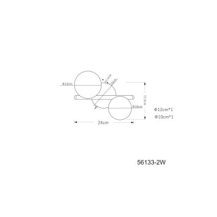 Globo - LED Полилей за повърхностен монтаж 2xG9/3W/230V