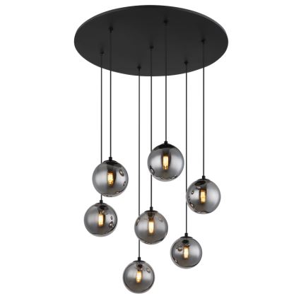 Globo - LED Пендел 7xG9/3,5W/230V опушен/черен