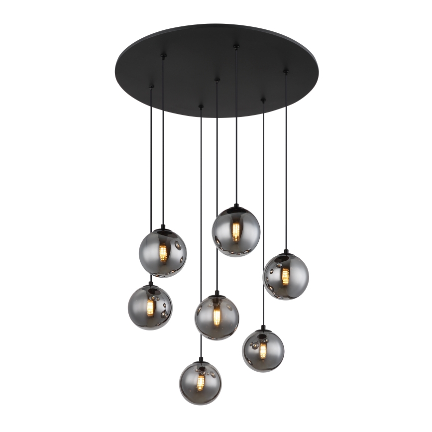 Globo - LED Пендел 7xG9/3,5W/230V опушен/черен