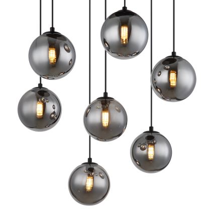 Globo - LED Пендел 7xG9/3,5W/230V опушен/черен