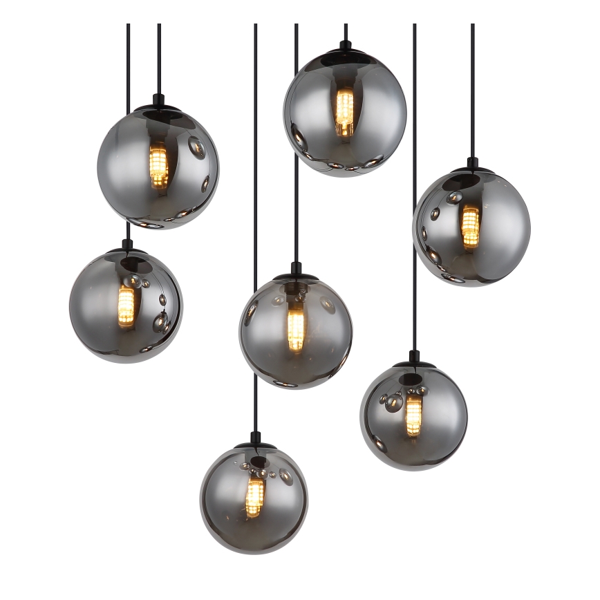 Globo - LED Пендел 7xG9/3,5W/230V опушен/черен