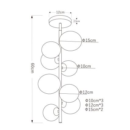 Globo - LED Полилей 8xG9/3W/230V