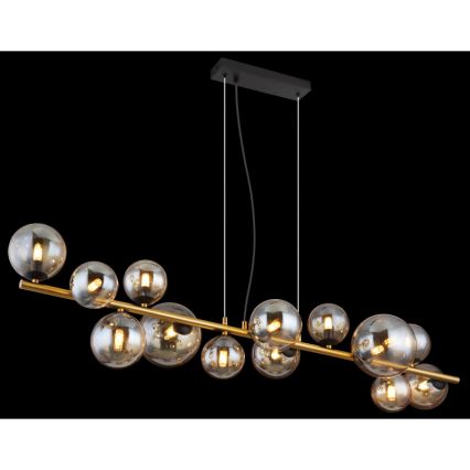 Globo - LED Пендел 13xG9/3,5W/230V опушен/кафяв