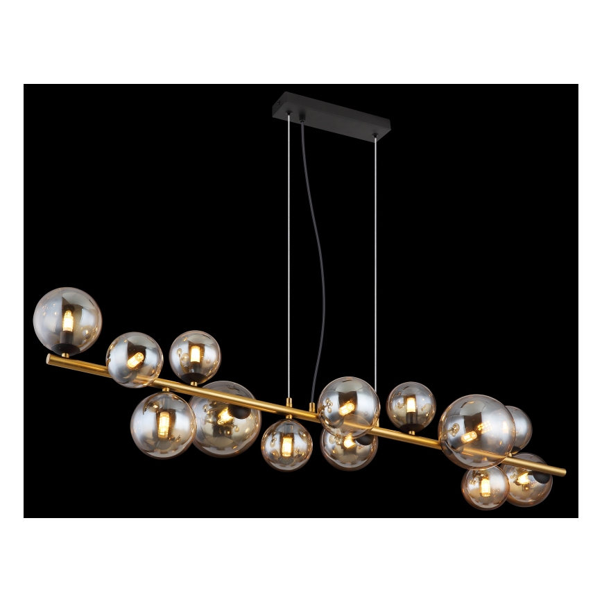 Globo - LED Пендел 13xG9/3,5W/230V опушен/кафяв