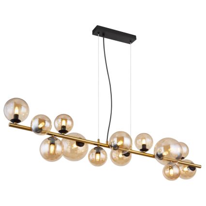 Globo - LED Пендел 13xG9/3,5W/230V опушен/кафяв