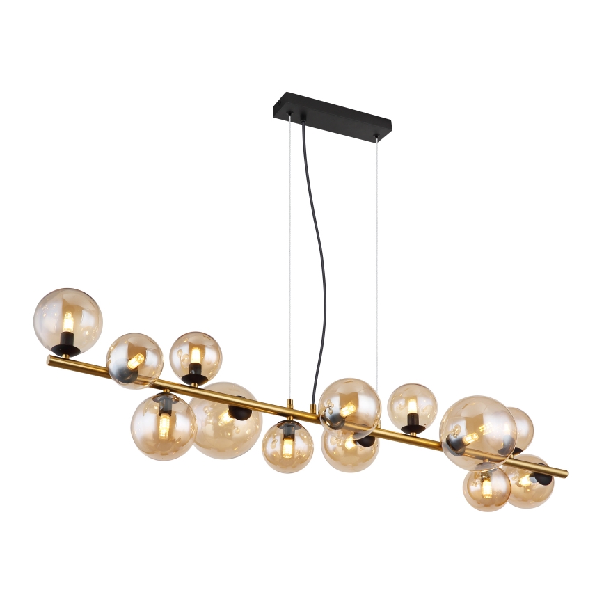 Globo - LED Пендел 13xG9/3,5W/230V опушен/кафяв