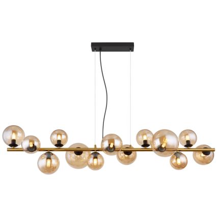Globo - LED Пендел 13xG9/3,5W/230V опушен/кафяв