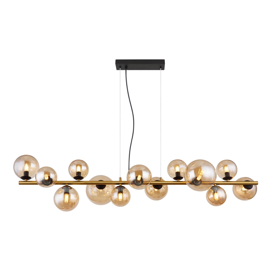 Globo - LED Пендел 13xG9/3,5W/230V опушен/кафяв