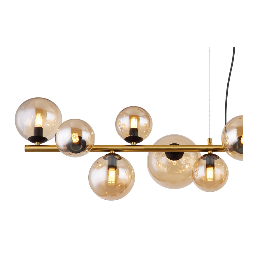 Globo - LED Пендел 13xG9/3,5W/230V опушен/кафяв