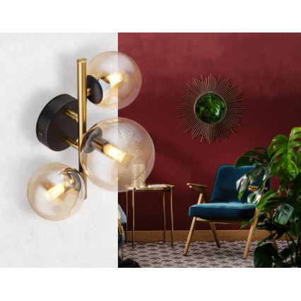 Globo - LED Полилей за повърхностен монтаж RIHA 3xG9/3,5W/230V месинг