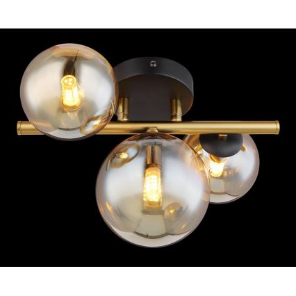 Globo - LED Полилей за повърхностен монтаж RIHA 3xG9/3,5W/230V месинг