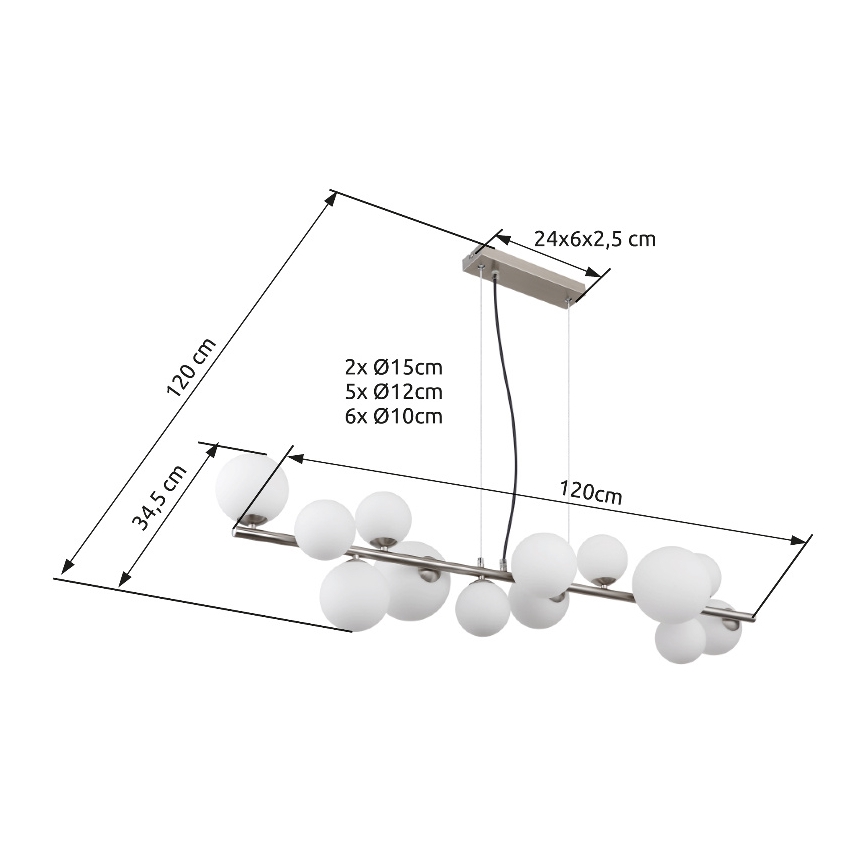 Globo - LED Лампион 13xG9/3,5W/230V бял