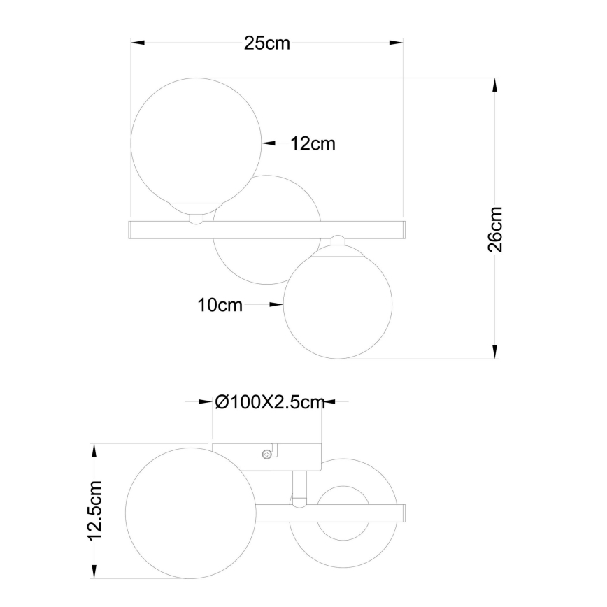 Globo - LED Полилей за повърхностен монтаж 2xG9/3W/230V матов хром