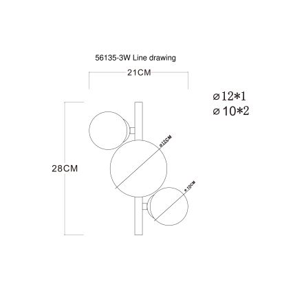 Globo - LED Полилей за повърхностен монтаж RIHA 3xG9/3,5W/230V матов хром