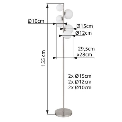 Globo - LED Пендел 6xG9/3,5W/230V бял