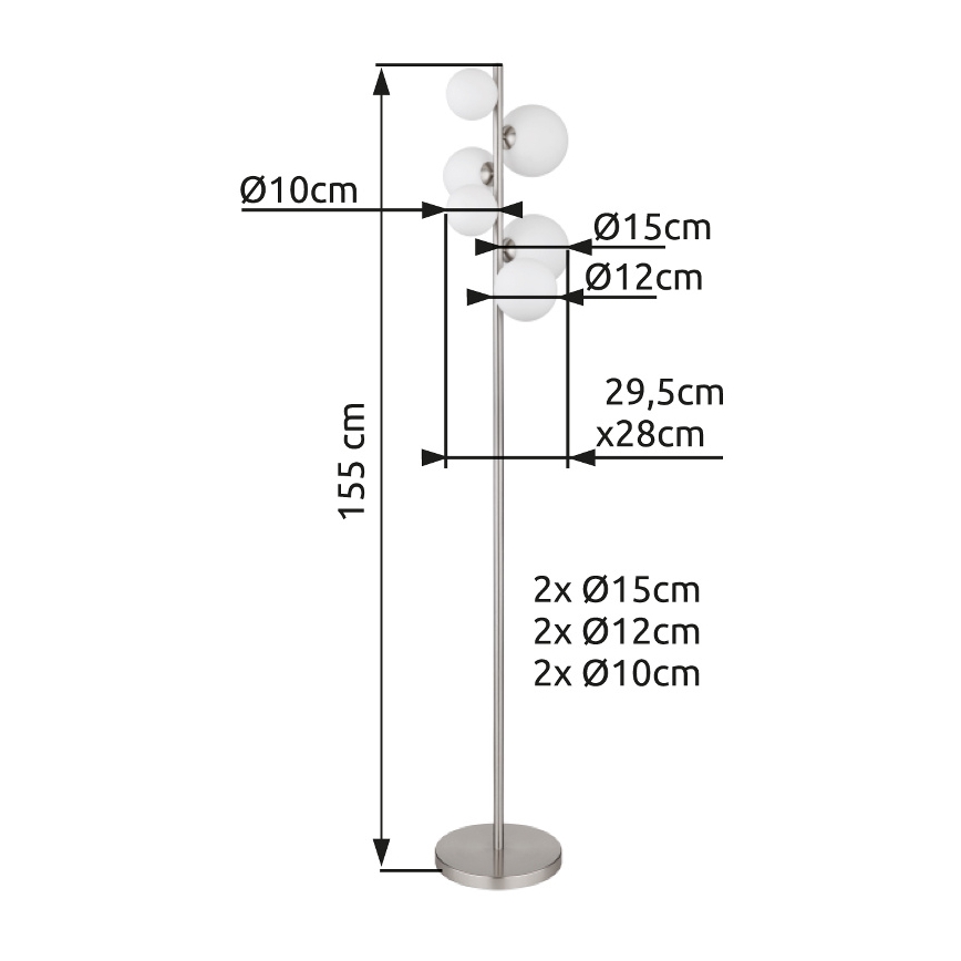 Globo - LED Пендел 6xG9/3,5W/230V бял