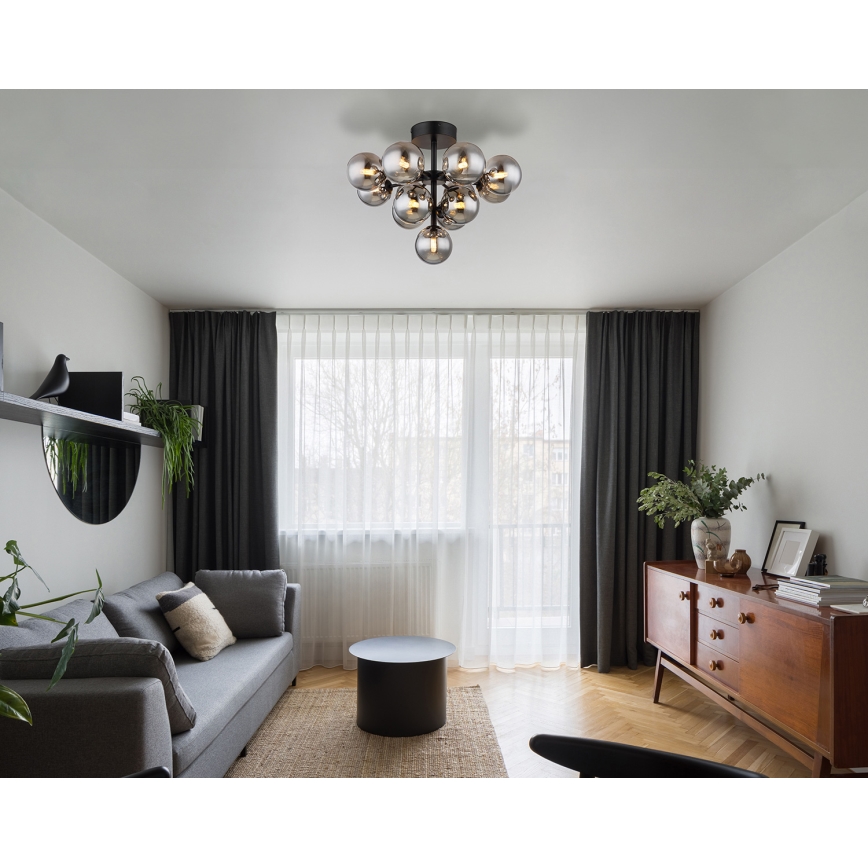 Globo - Полилей за повърхностен монтаж 13xG9/5W/230V Ø 56 см черен