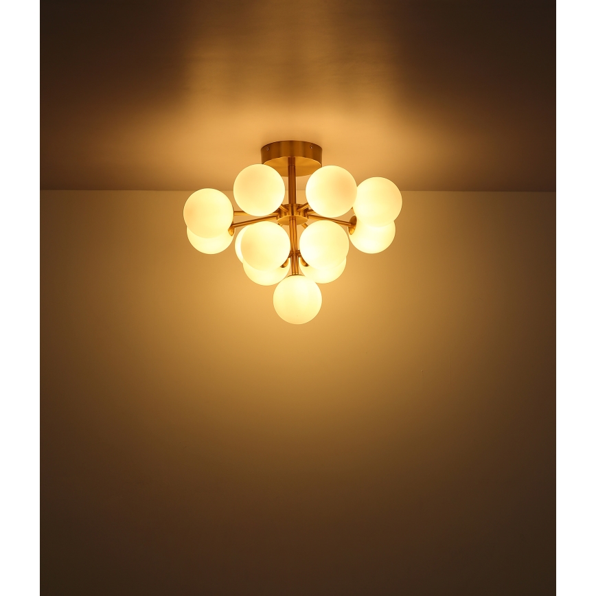 Globo - Полилей за повърхностен монтаж 13xG9/5W/230V Ø 56 см черен