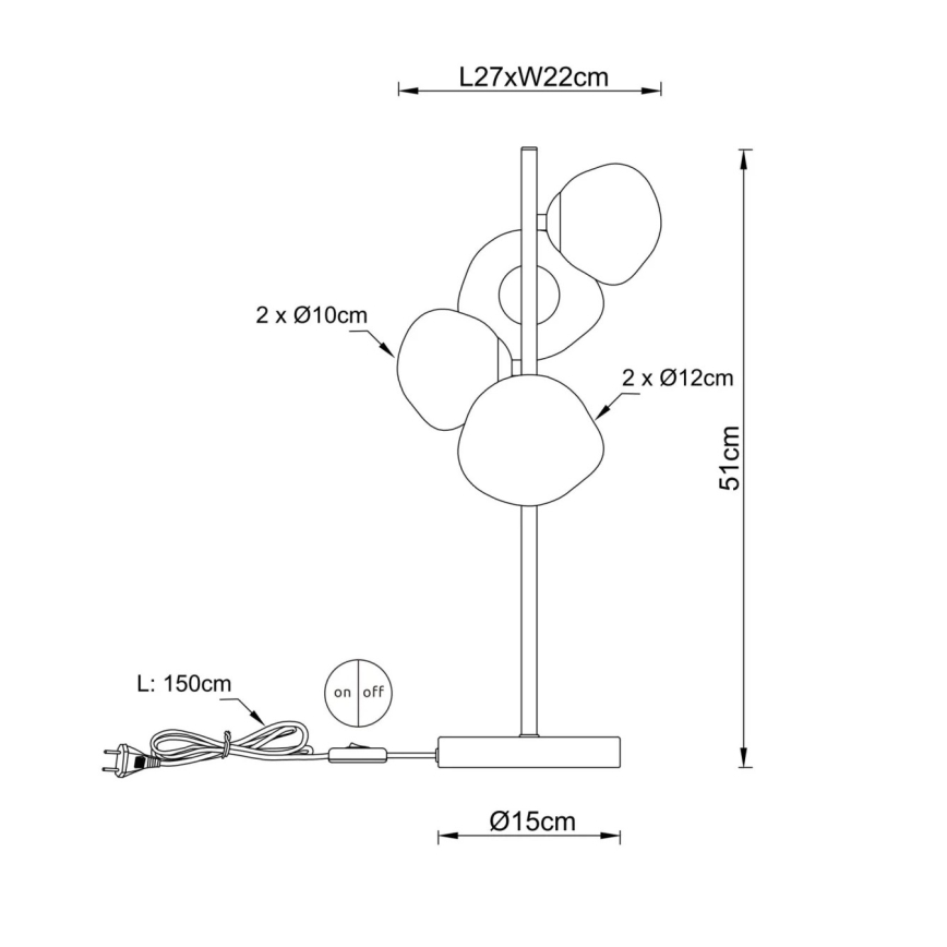 Globo - Настолна лампа 4xG9/5W/230V