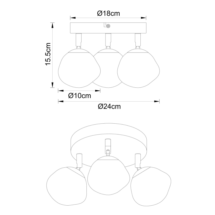 Globo - Точково осветително тяло 3xG9/5W/230V