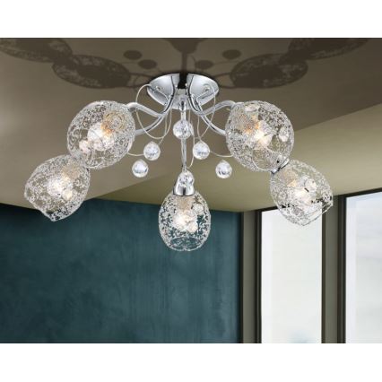 Globo - Полилей за повърхностен монтаж 5xE14/40W/230V