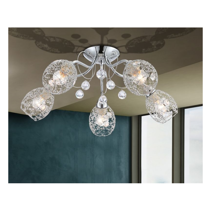 Globo - Полилей за повърхностен монтаж 5xE14/40W/230V