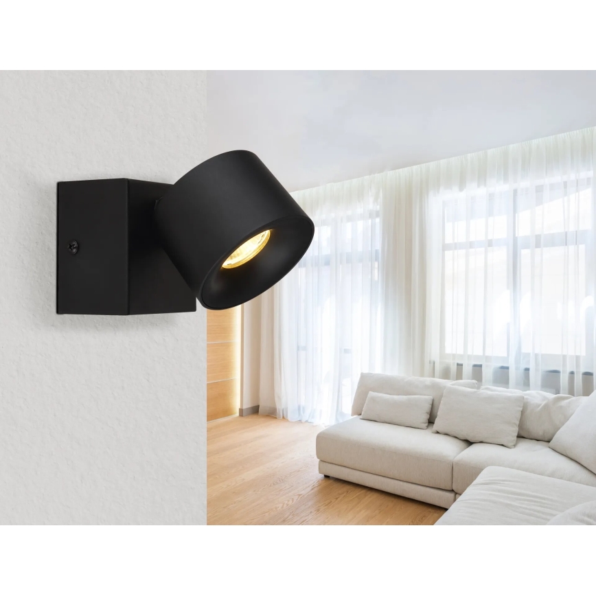 Globo - LED Стенен спот LED/6W/230V черен