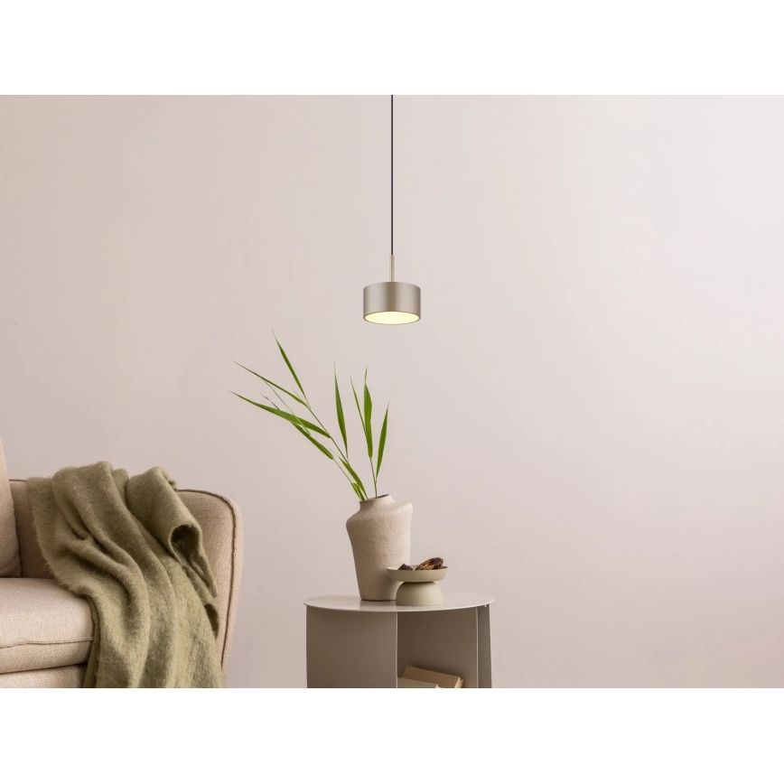 Globo - LED полилей на кабел LED/12W/230V 3000K, диаметър 15 см, месинг