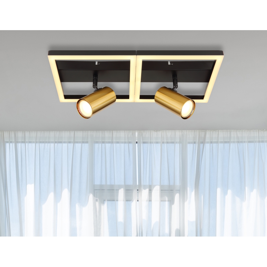 Globo - LED Плафониера 2xGU10/5W/230V + LED/22W/230V