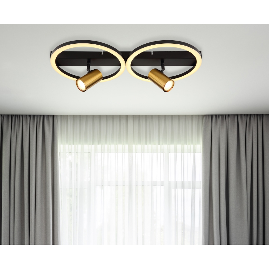 Globo - LED Плафониера 2xGU10/5W/230V + LED/24W/230V