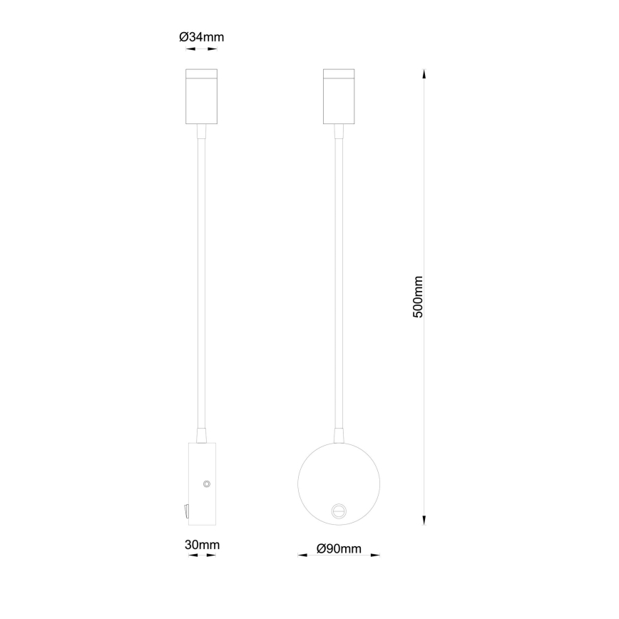 Globo - LED Аплик LED/3W/230V
