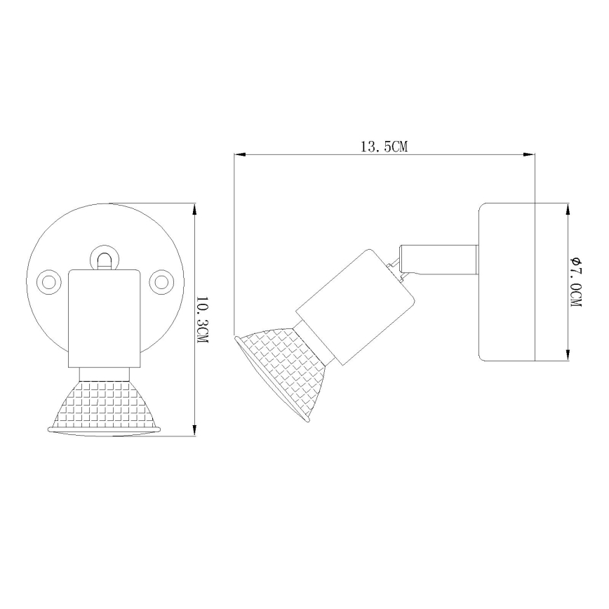 Globo - LED Стенна Точково осветително тяло 1xGU10/3W/230V