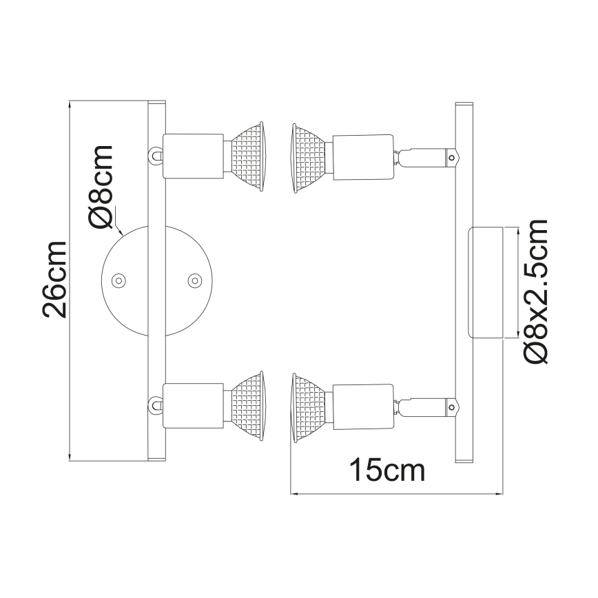 Globo - LED Точково осветително тяло 2xGU10/3W/230V