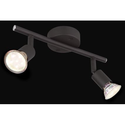 Globo - LED Спот 2xGU10/3W/230V черен