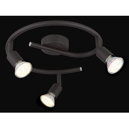 Globo - LED Спот 3xGU10/3W/230V черен