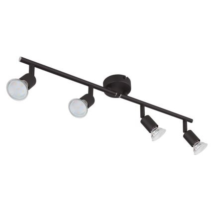 Globo - LED Спот 4xGU10/3W/230V черен