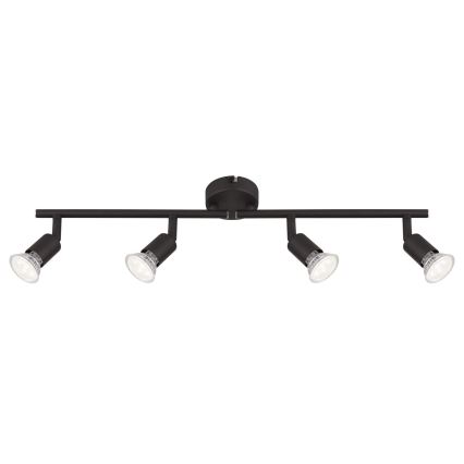 Globo - LED Спот 4xGU10/3W/230V черен