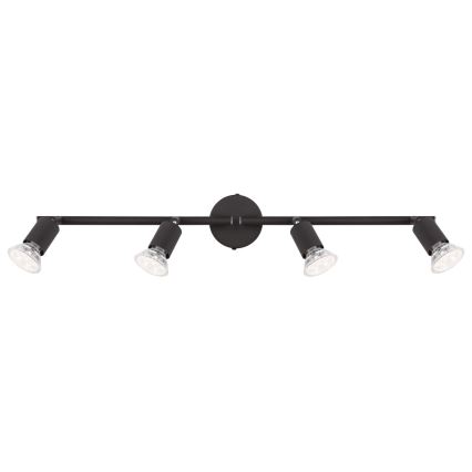 Globo - LED Спот 4xGU10/3W/230V черен