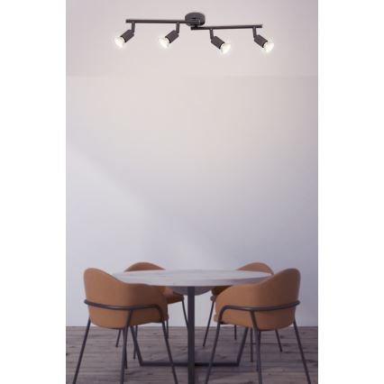 Globo - LED Спот 4xGU10/3W/230V черен