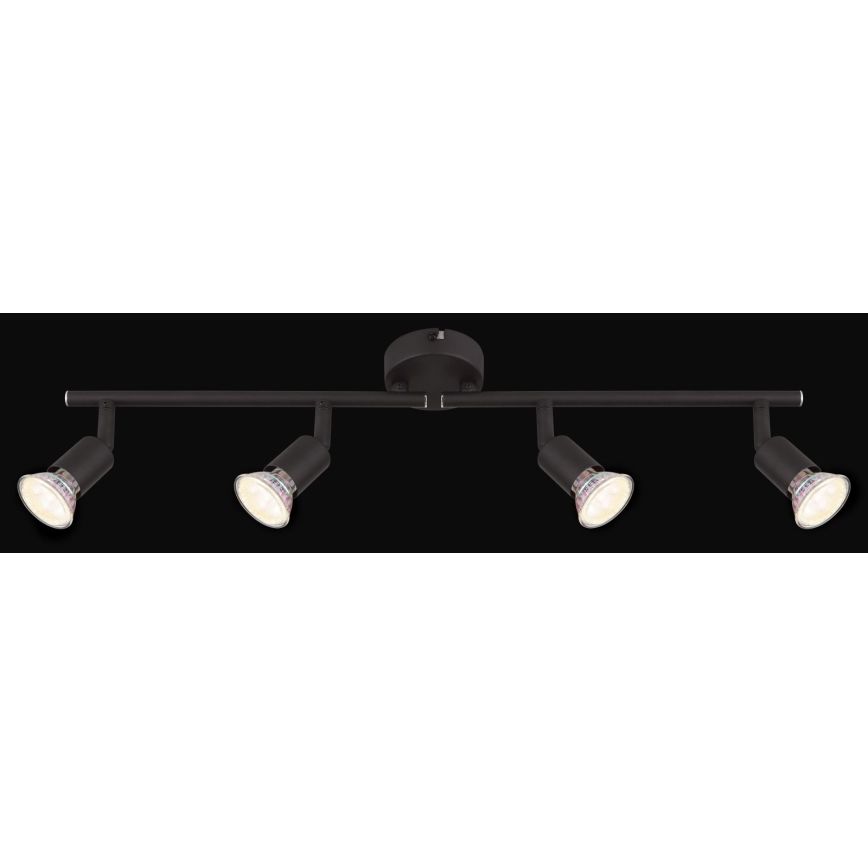 Globo - LED Спот 4xGU10/3W/230V черен