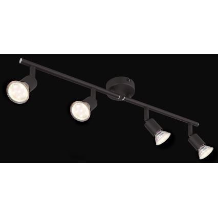 Globo - LED Спот 4xGU10/3W/230V черен