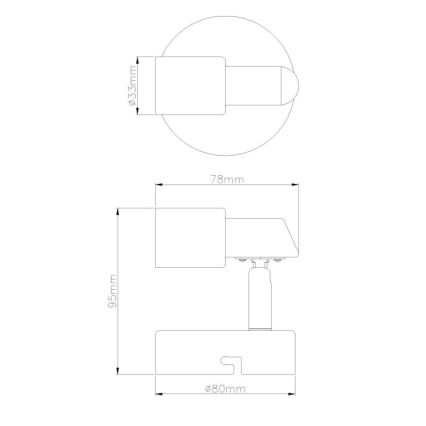 Globo - LED Стенен спот 1xGU10/3W/230V