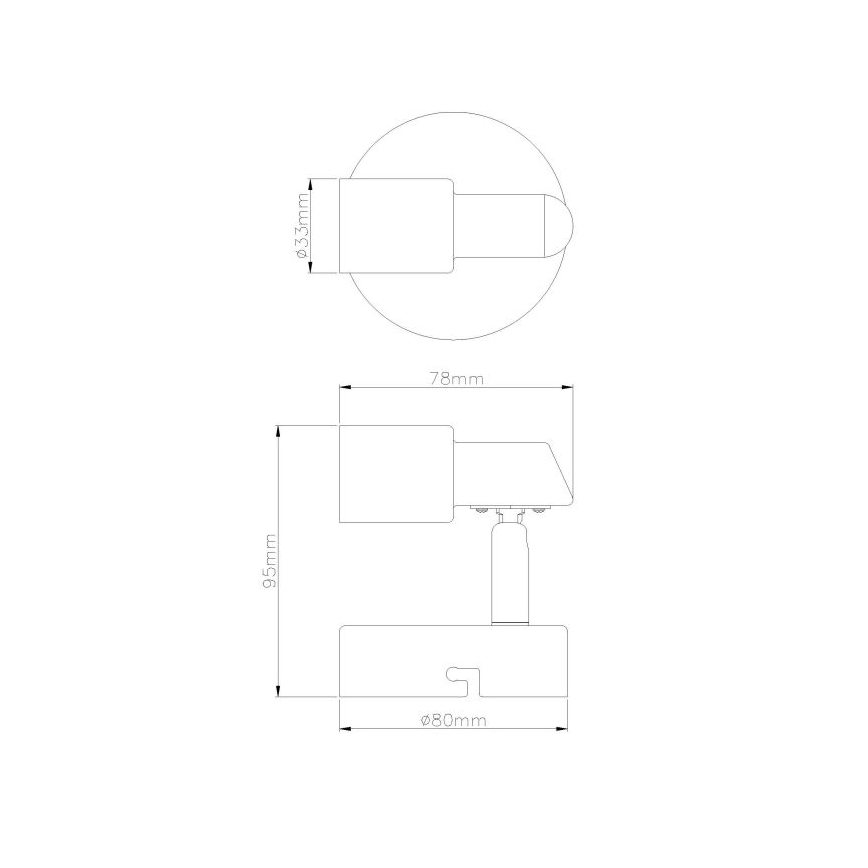 Globo - LED Стенен спот 1xGU10/3W/230V