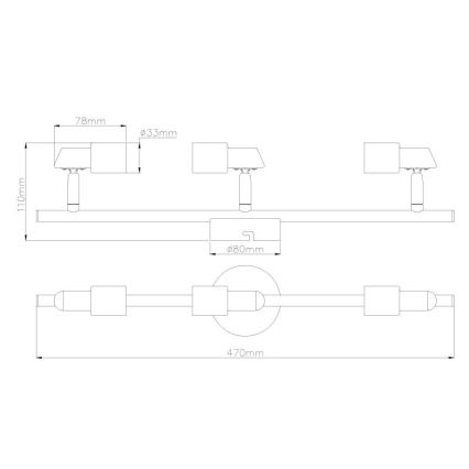 Globo - LED Спот 3xGU10/3W/230V
